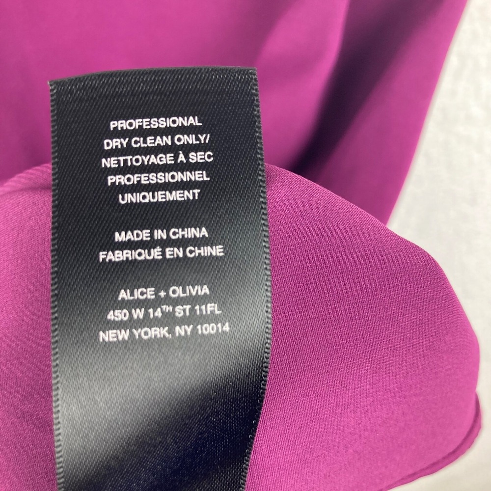 Alice + Olivia Open Back Flare Purple Casual Party Dress Size Medium - Picture 7 of 12